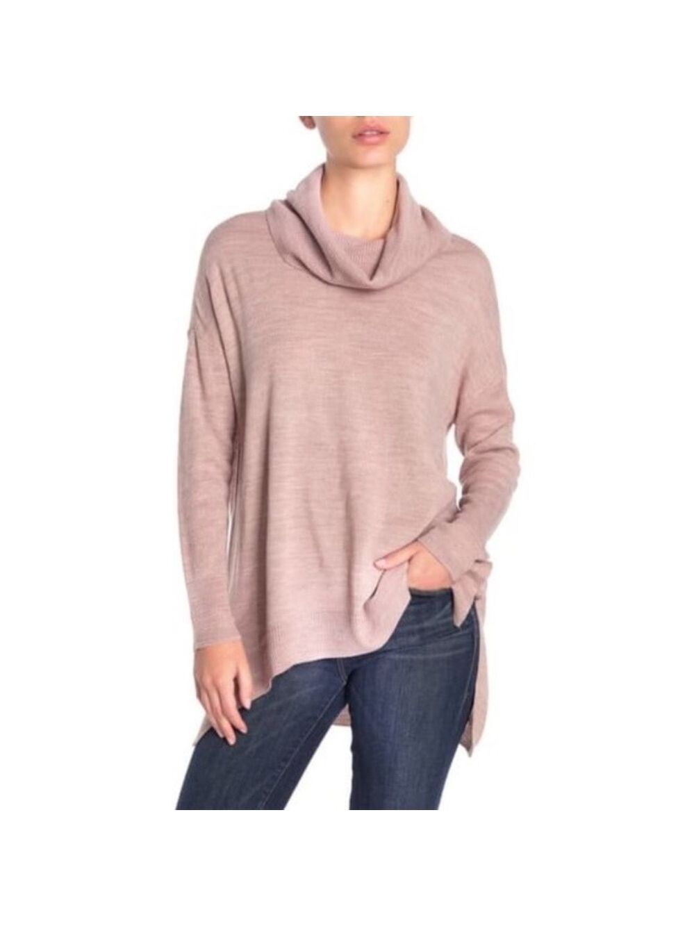 SUSINA Cowl Neck Long Sleeve Sweater